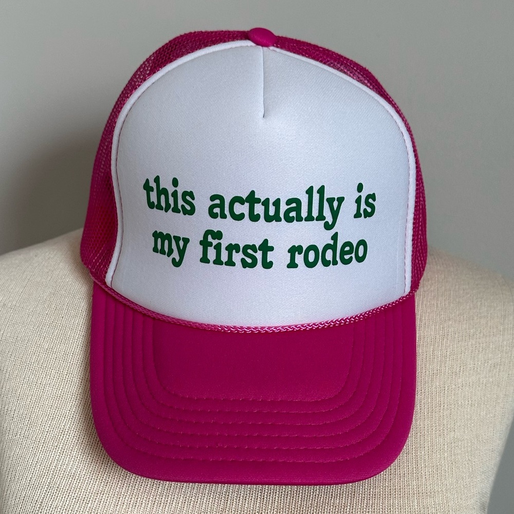 Pink and White Trucker Hat